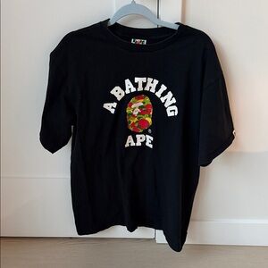 A Bathing Ape Kids Black Graphic Tee
